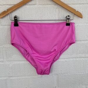 PINK Victoria's Secret Vibrant Neon Pink Bikini Bottoms sz L